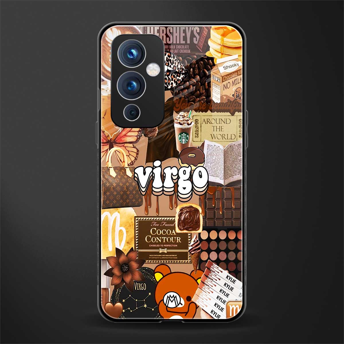 virgo aesthetic collage back phone cover | glass case for oneplus 9