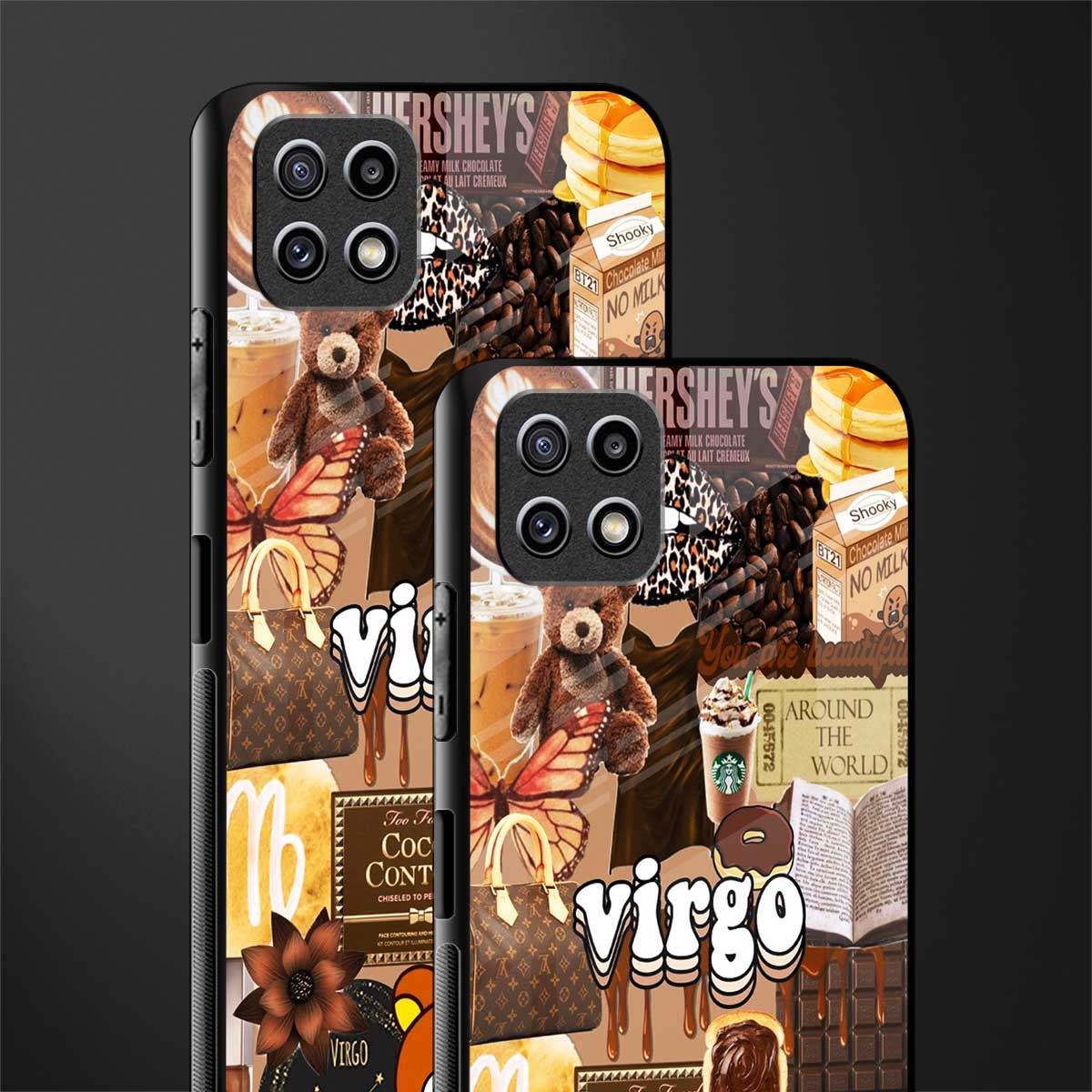 virgo aesthetic collage back phone cover | glass case for samsung galaxy f42