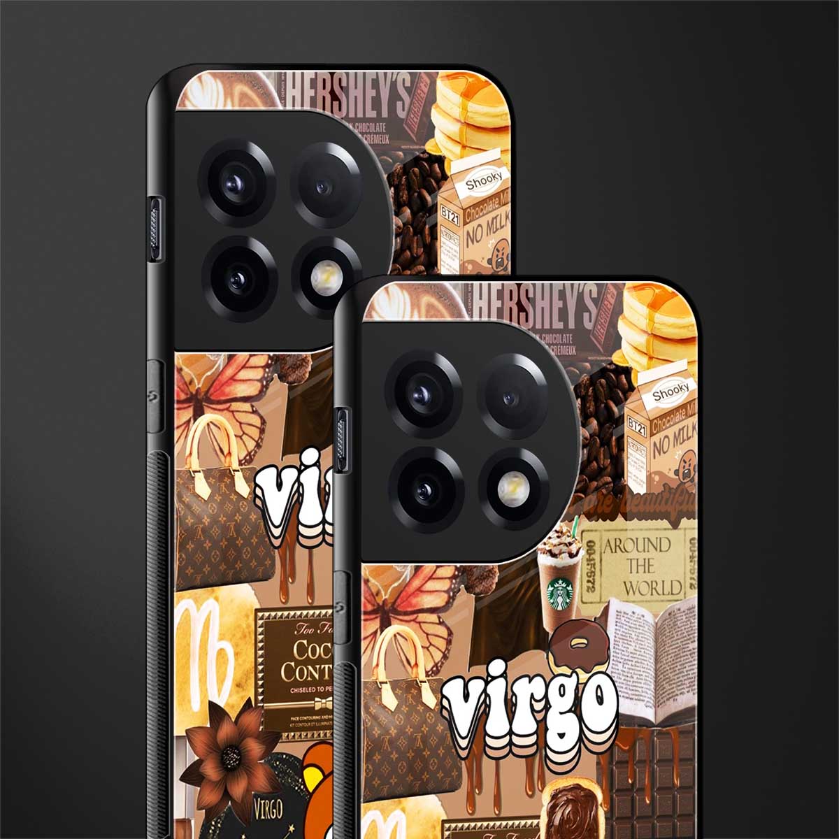 virgo aesthetic collage back phone cover | glass case for oneplus 11r