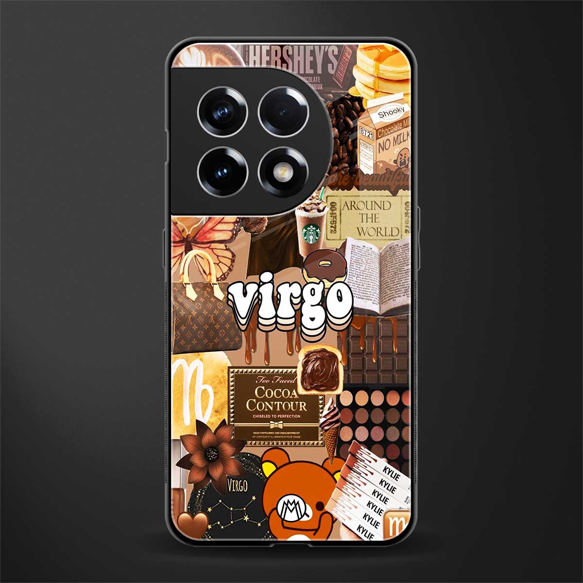 virgo aesthetic collage back phone cover | glass case for oneplus 11r