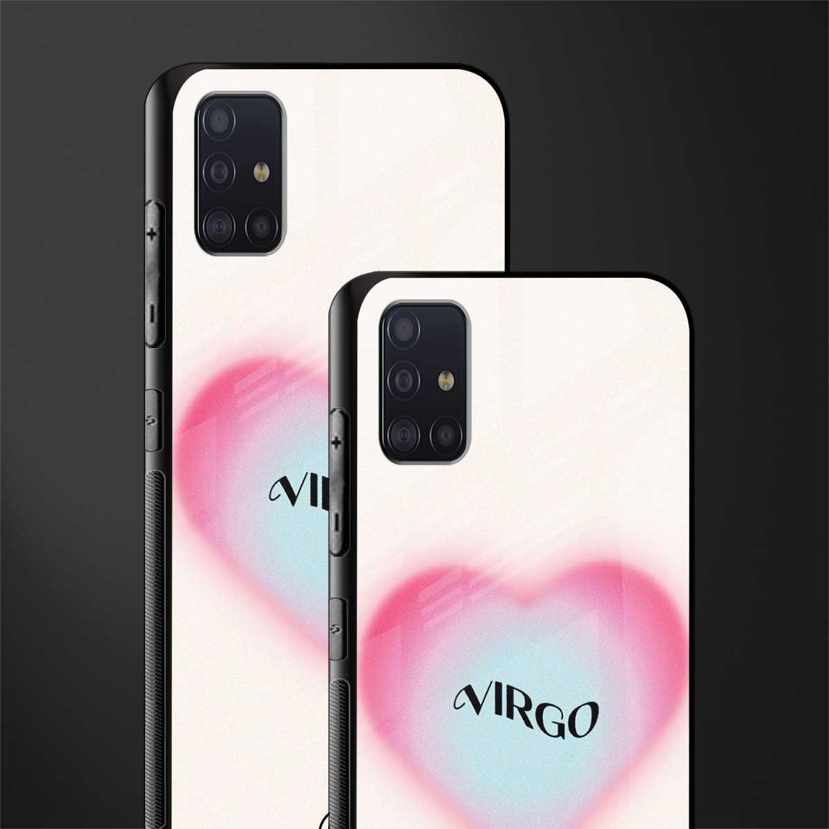 virgo minimalistic glass case for samsung galaxy a71 image-2