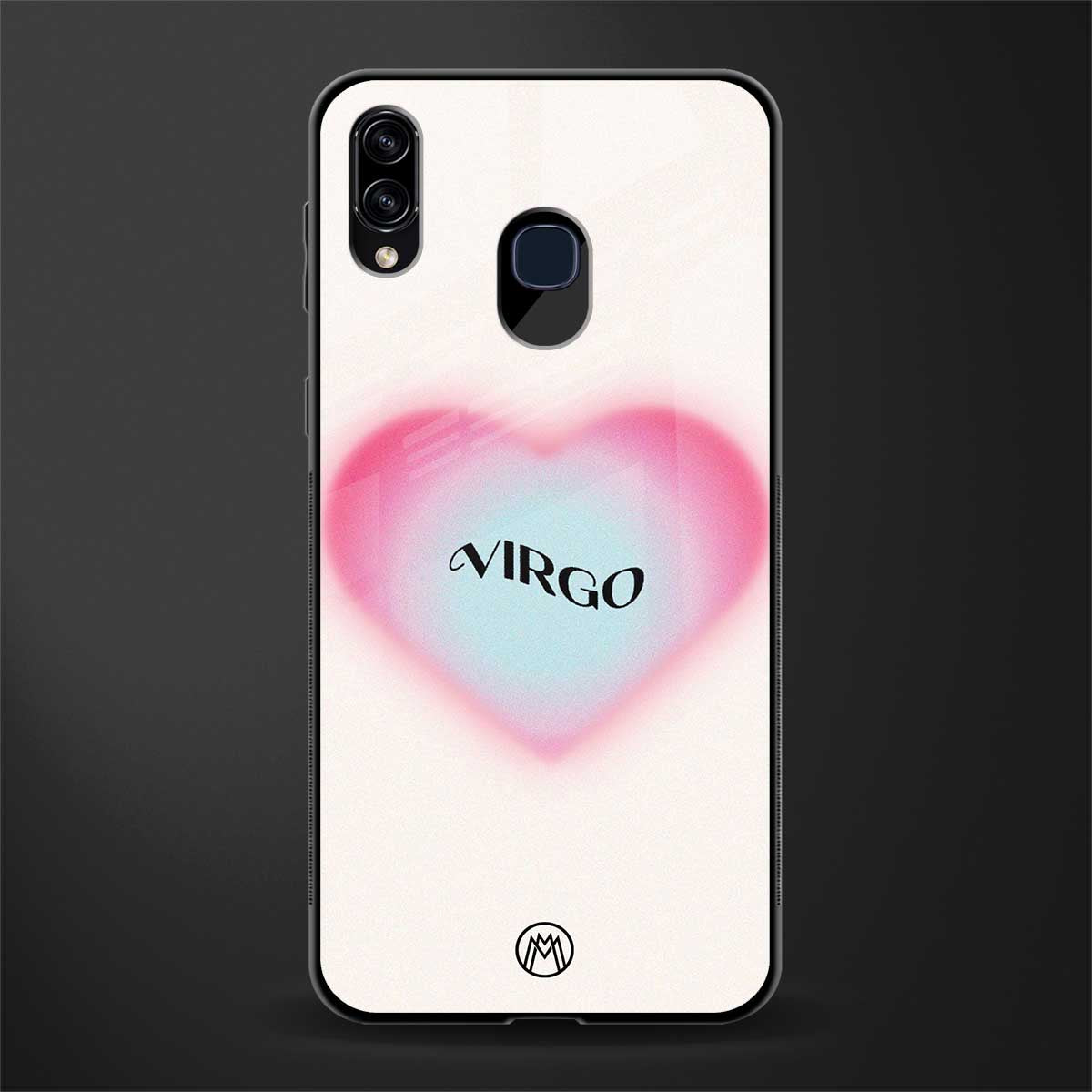 virgo minimalistic glass case for samsung galaxy a30 image
