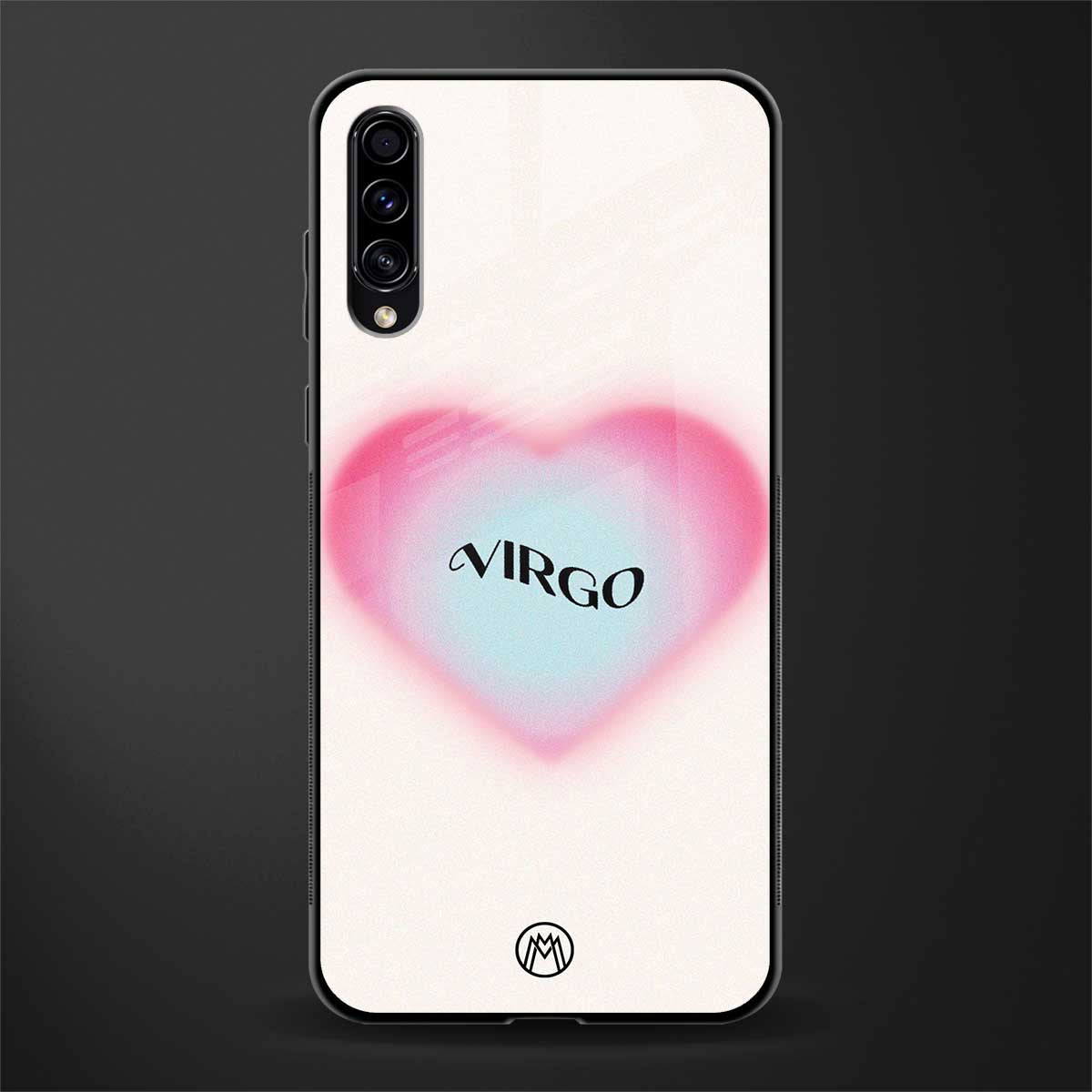 virgo minimalistic glass case for samsung galaxy a70 image