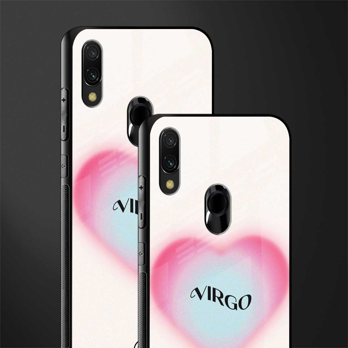 virgo minimalistic glass case for redmi 7redmi y3 image-2