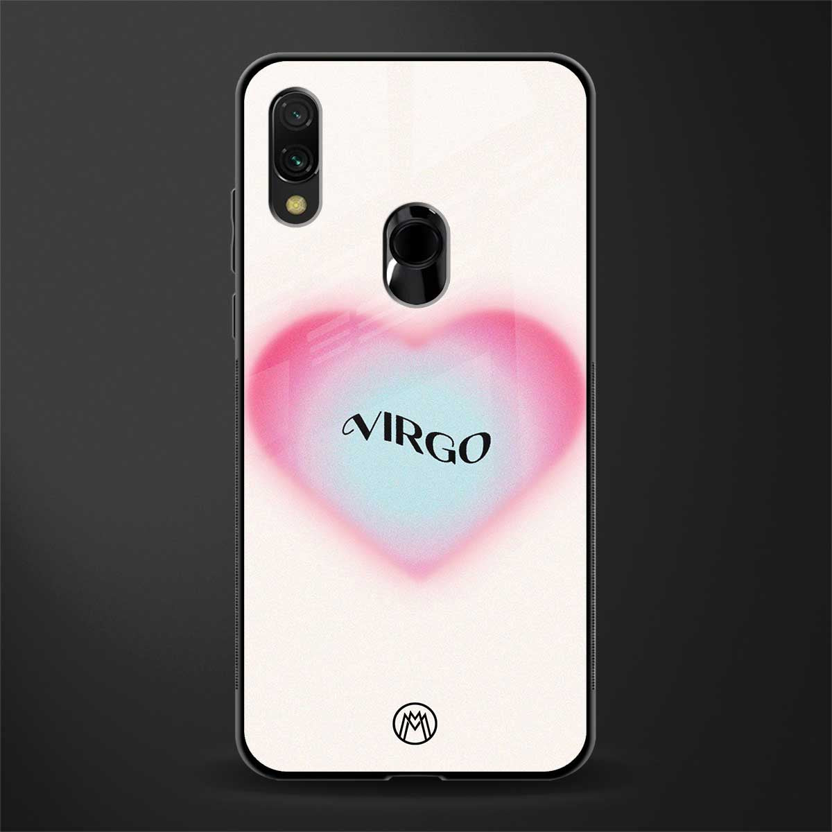 virgo minimalistic glass case for redmi 7redmi y3 image