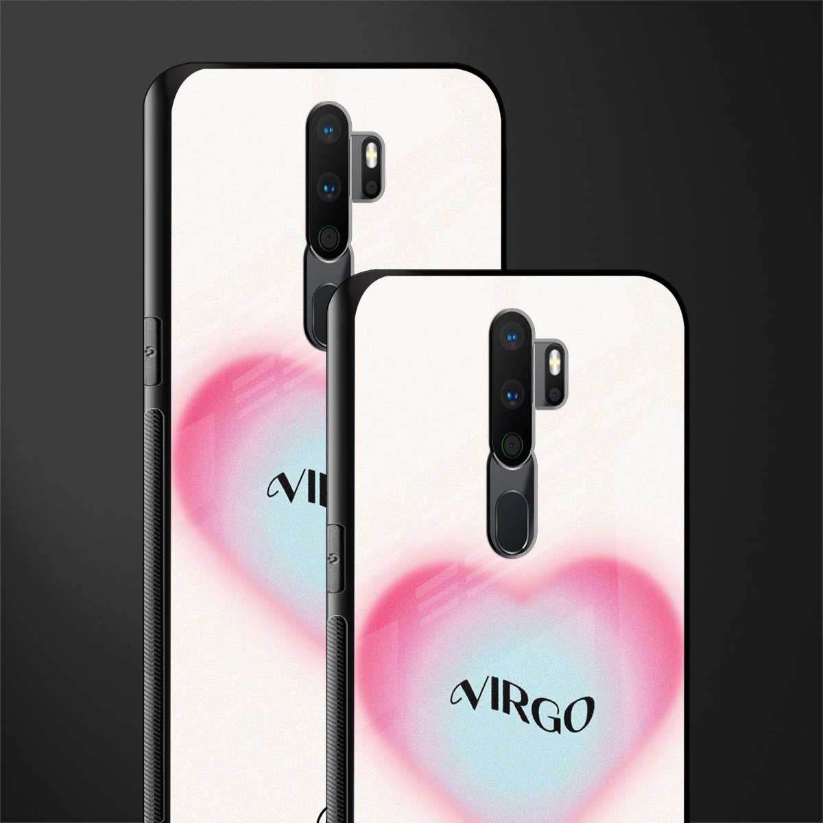 virgo minimalistic glass case for oppo a9 2020 image-2