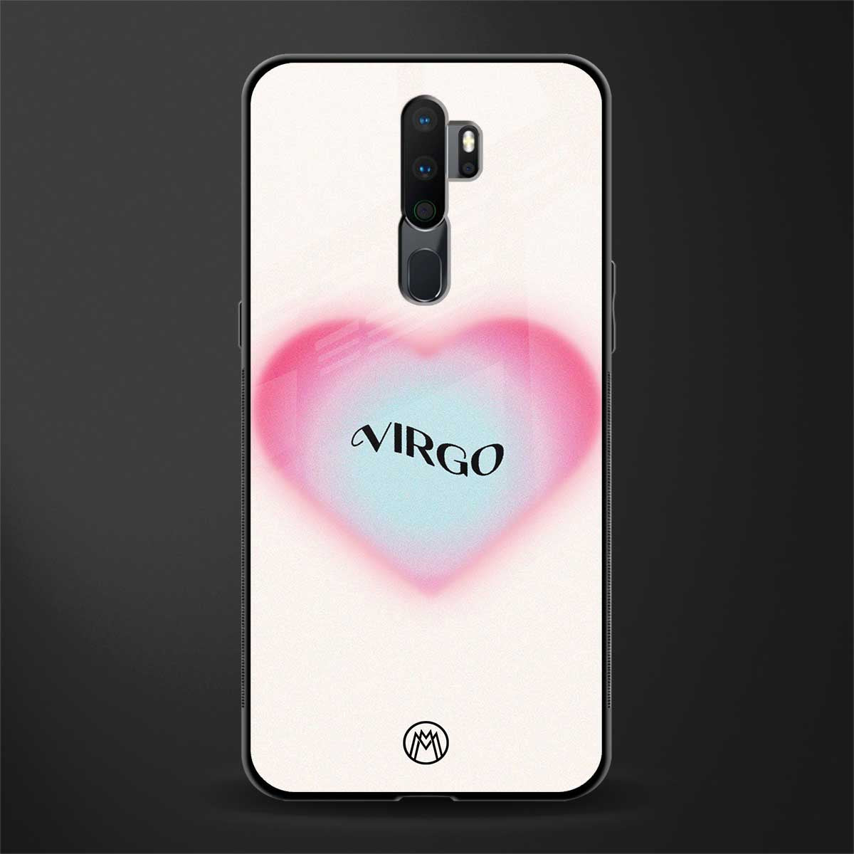 virgo minimalistic glass case for oppo a9 2020 image