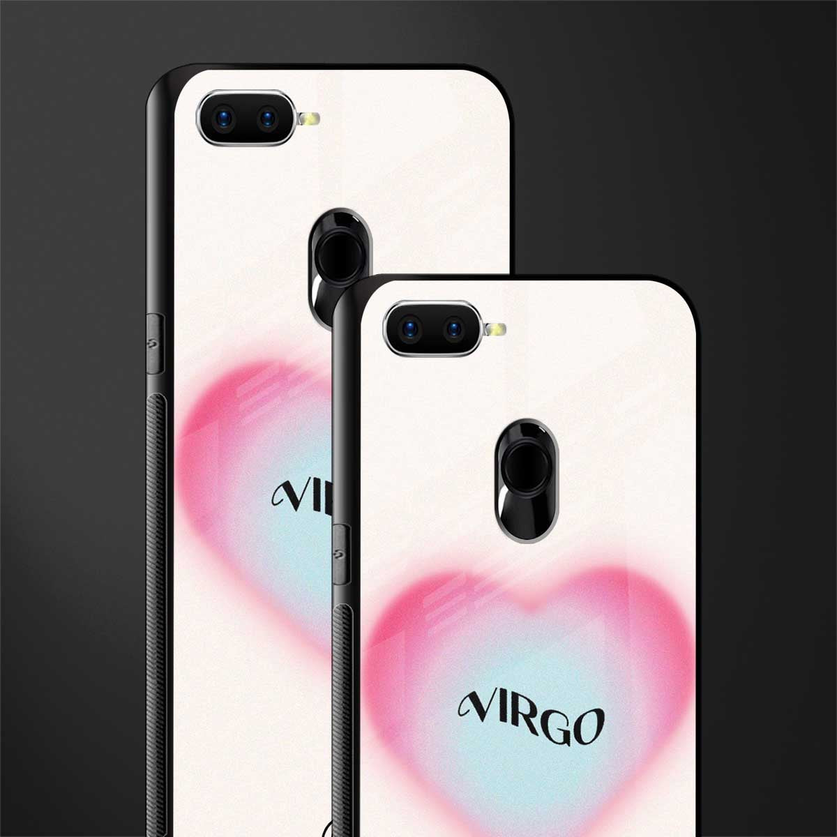 virgo minimalistic glass case for oppo a7 image-2