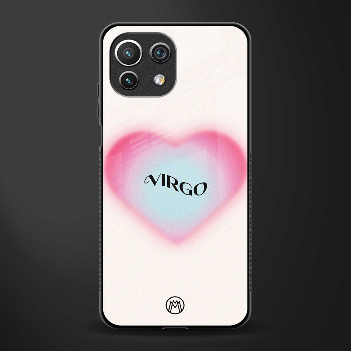 virgo minimalistic glass case for mi 11 lite image