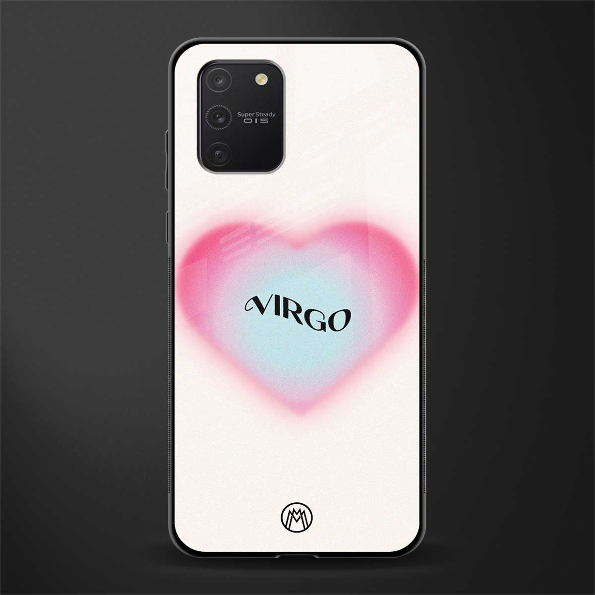 virgo minimalistic glass case for samsung galaxy a91 image