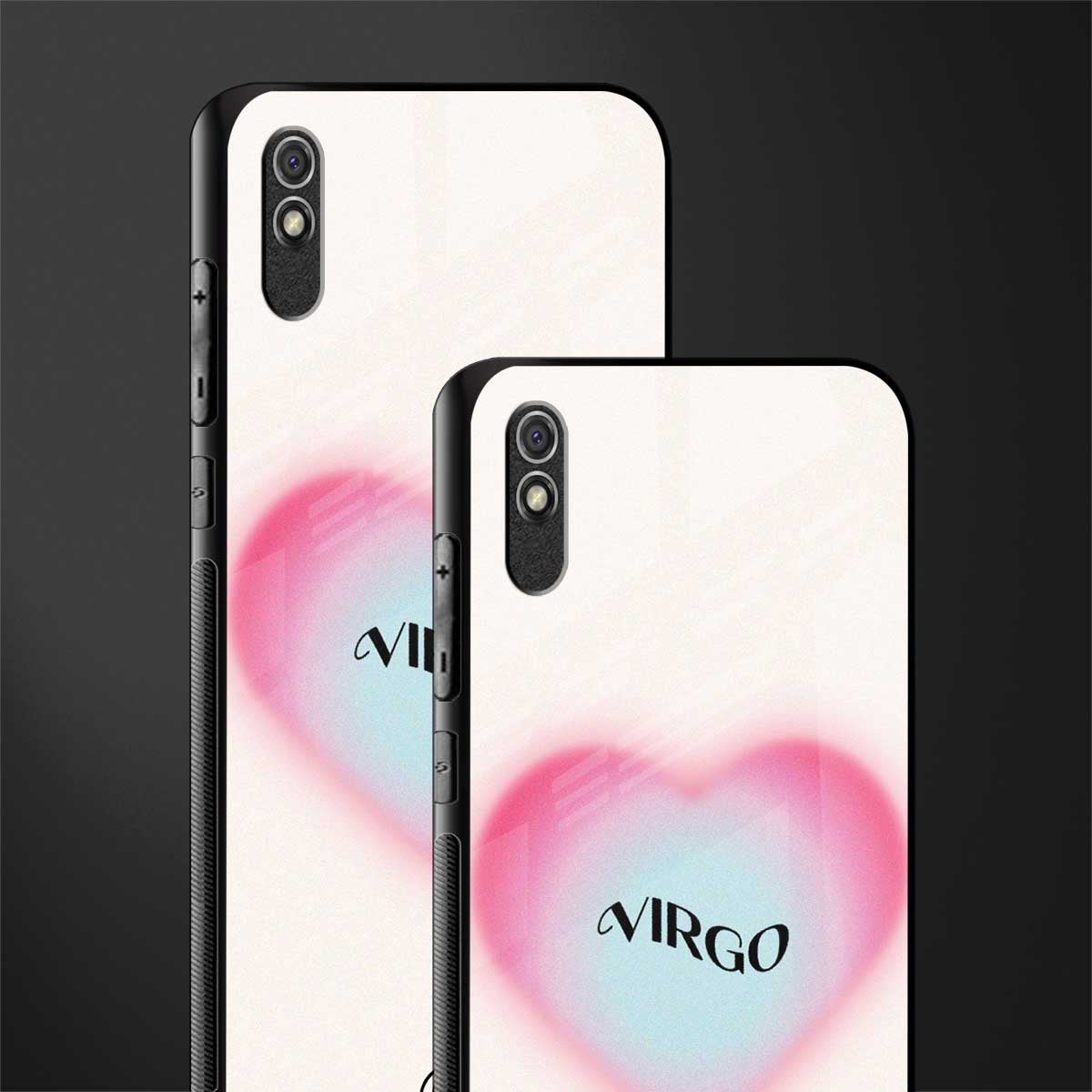 virgo minimalistic glass case for redmi 9a image-2