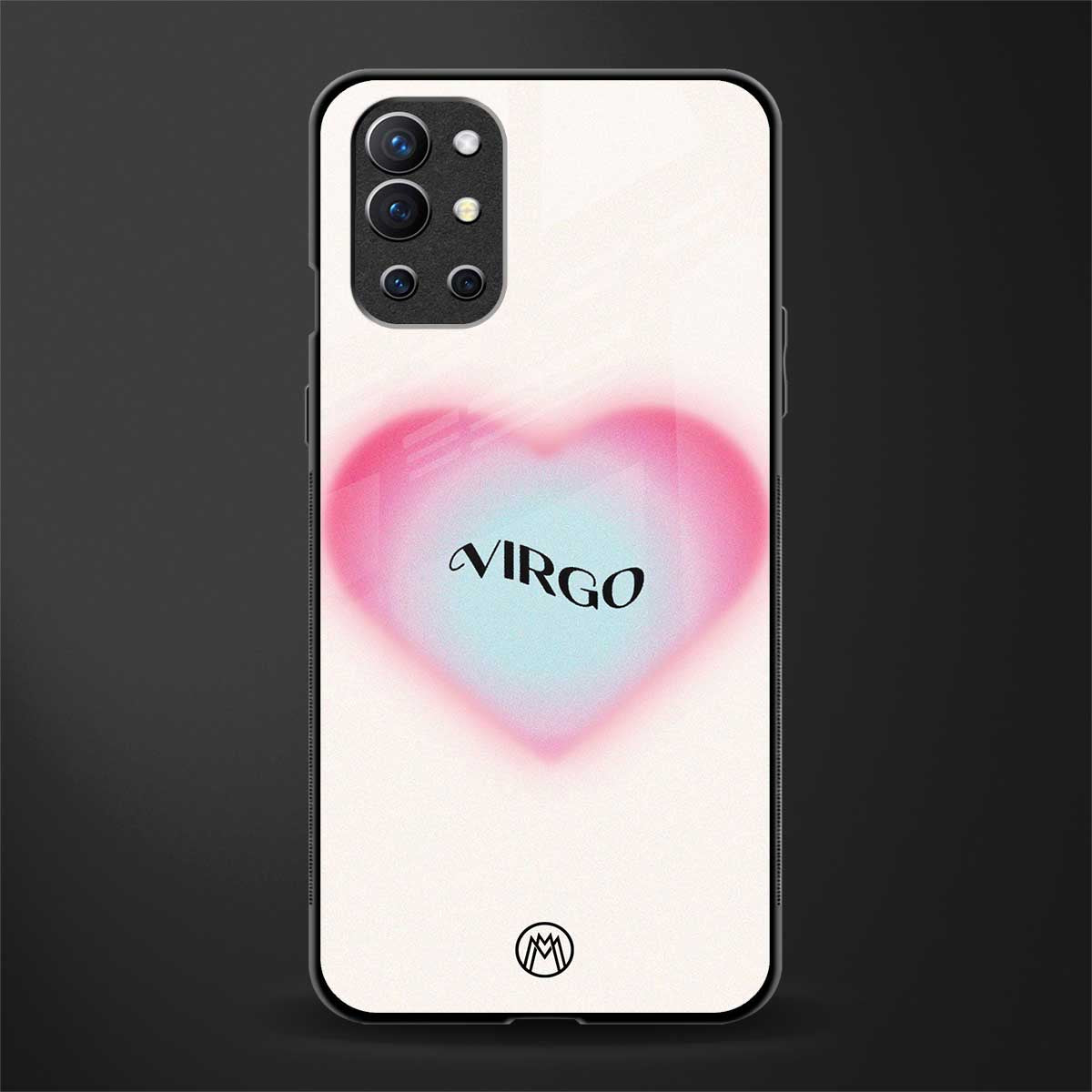 virgo minimalistic glass case for oneplus 9r image
