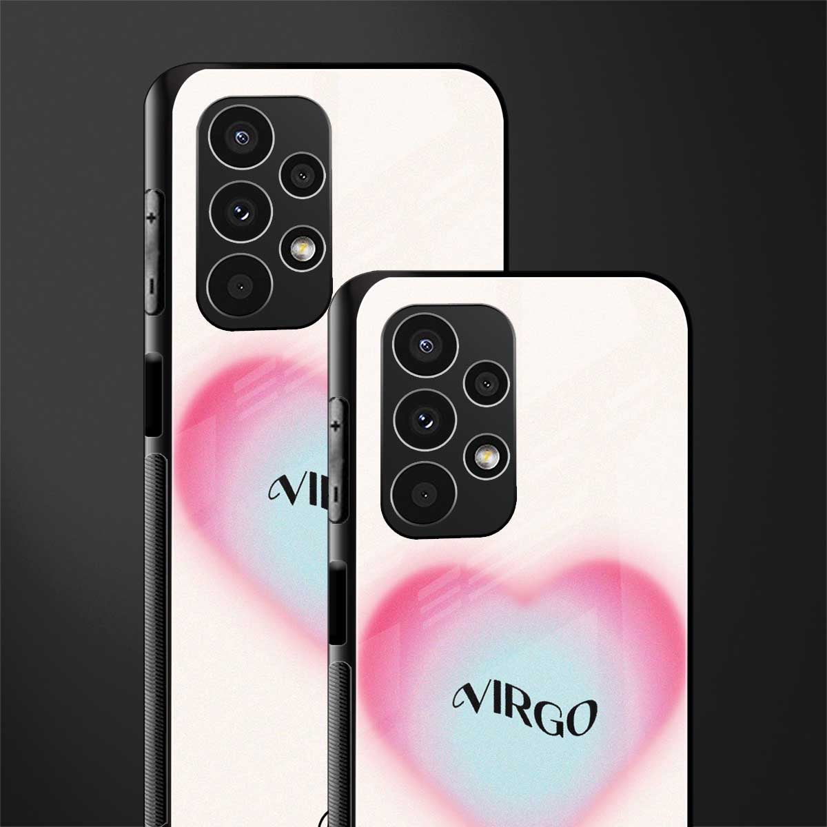 virgo minimalistic back phone cover | glass case for samsung galaxy a13 4g
