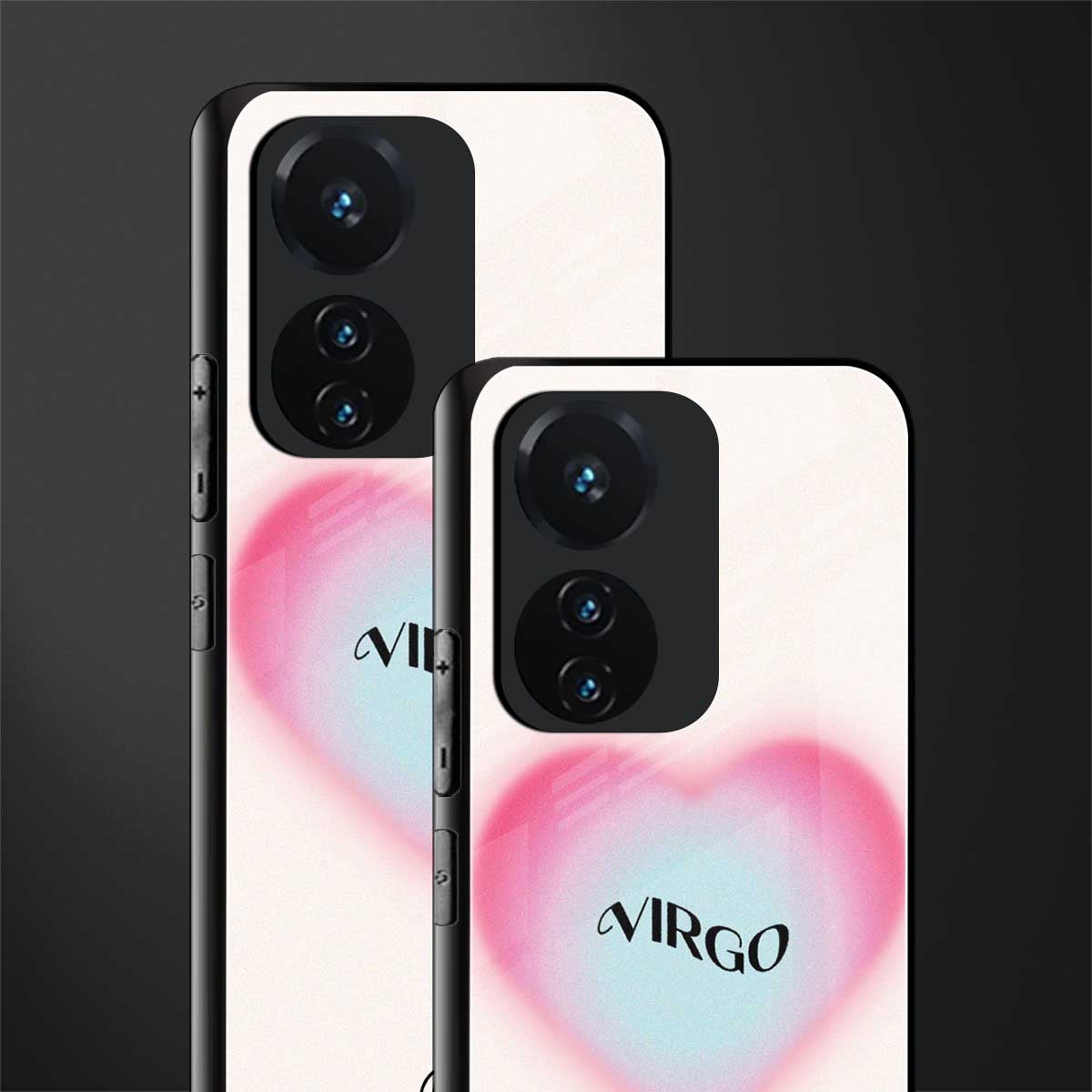 virgo minimalistic back phone cover | glass case for vivo t1 44w 4g