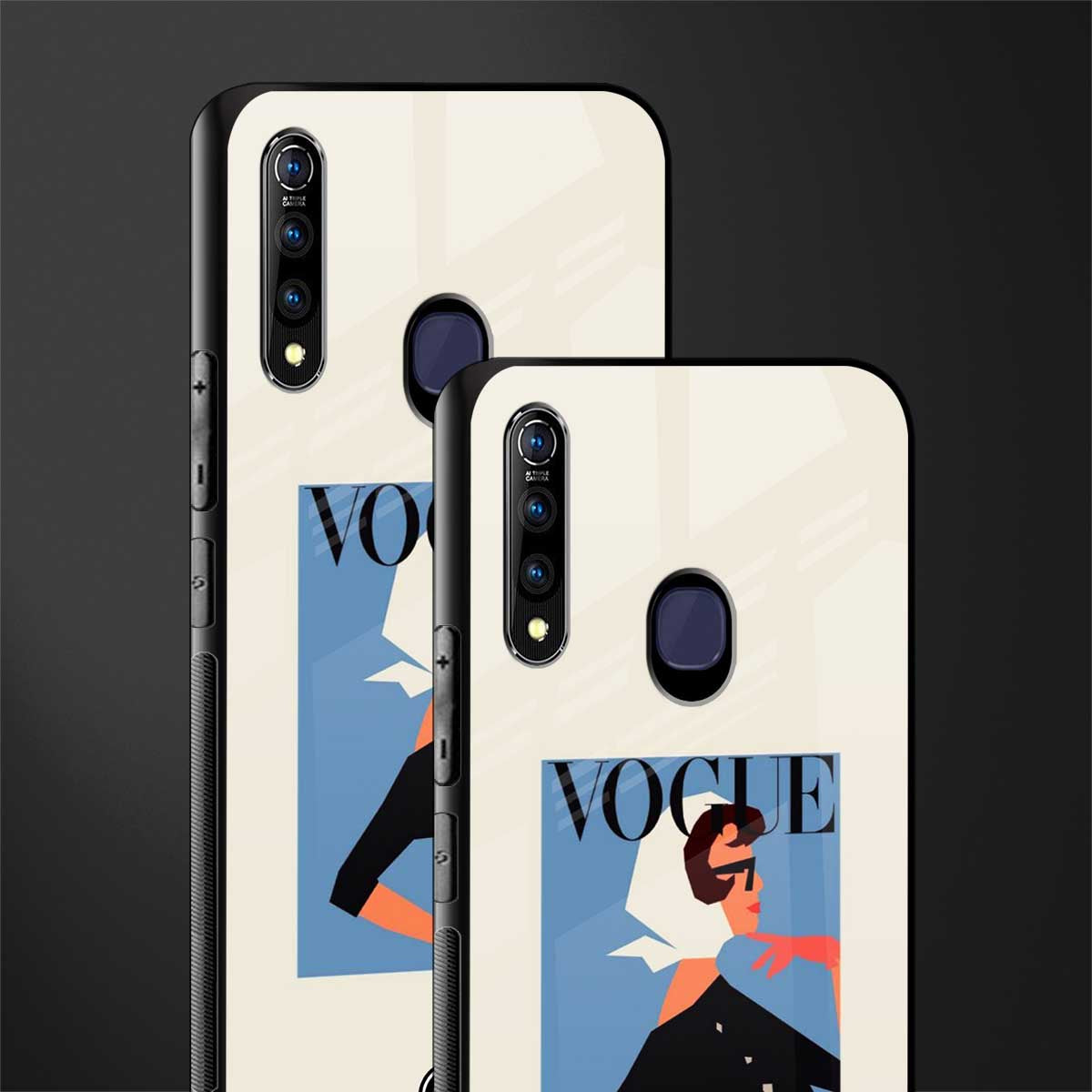 vogue lady glass case for vivo z1 pro image-2