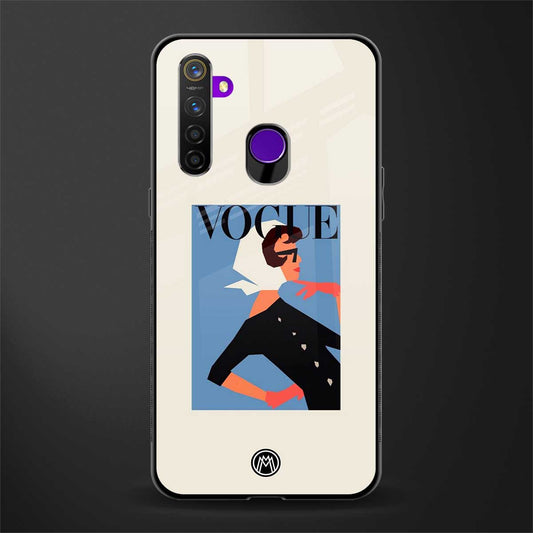 vogue lady glass case for realme 5 image