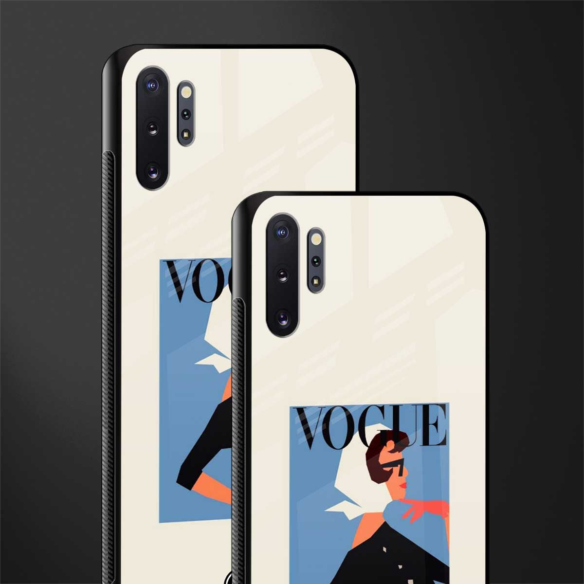 vogue lady glass case for samsung galaxy note 10 plus image-2