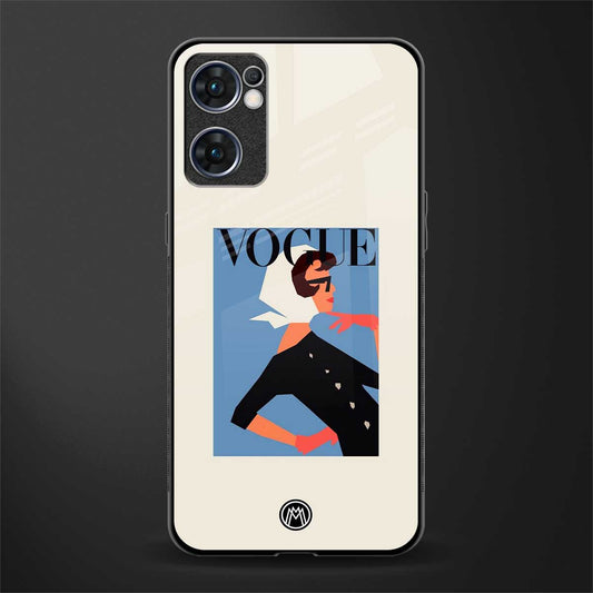 vogue lady glass case for oppo reno7 5g image
