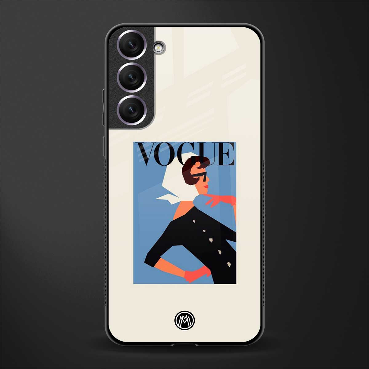 vogue lady glass case for samsung galaxy s21 plus image