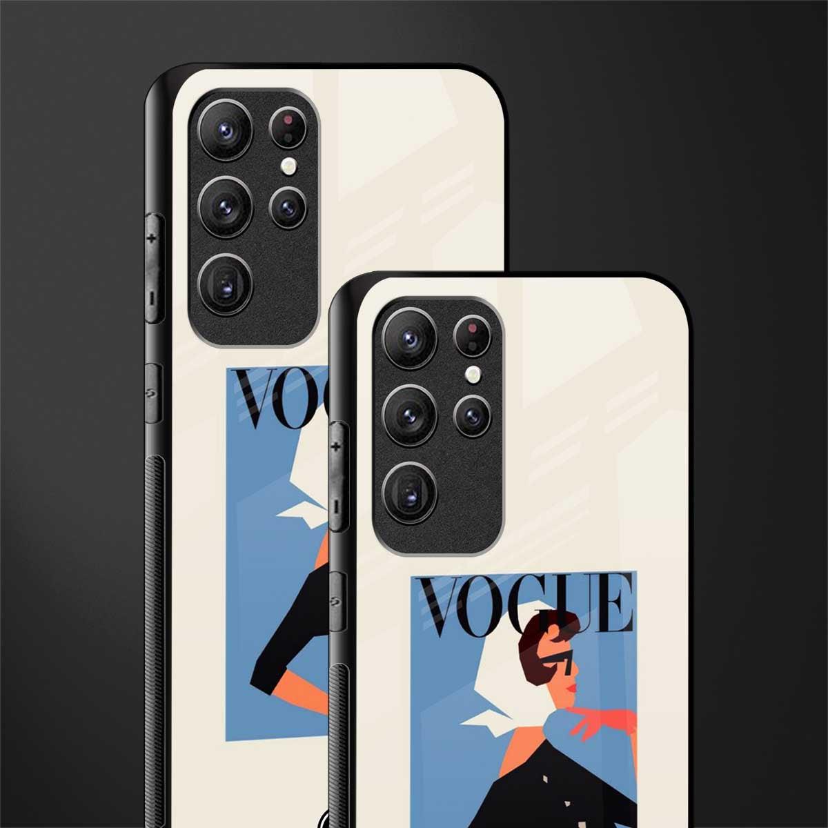 vogue lady glass case for samsung galaxy s22 ultra 5g image-2