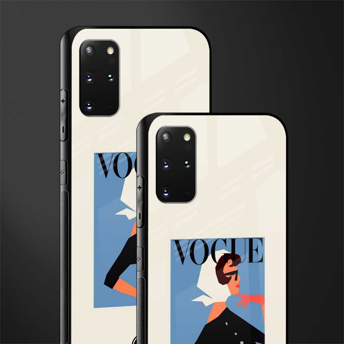vogue lady glass case for samsung galaxy s20 plus image-2