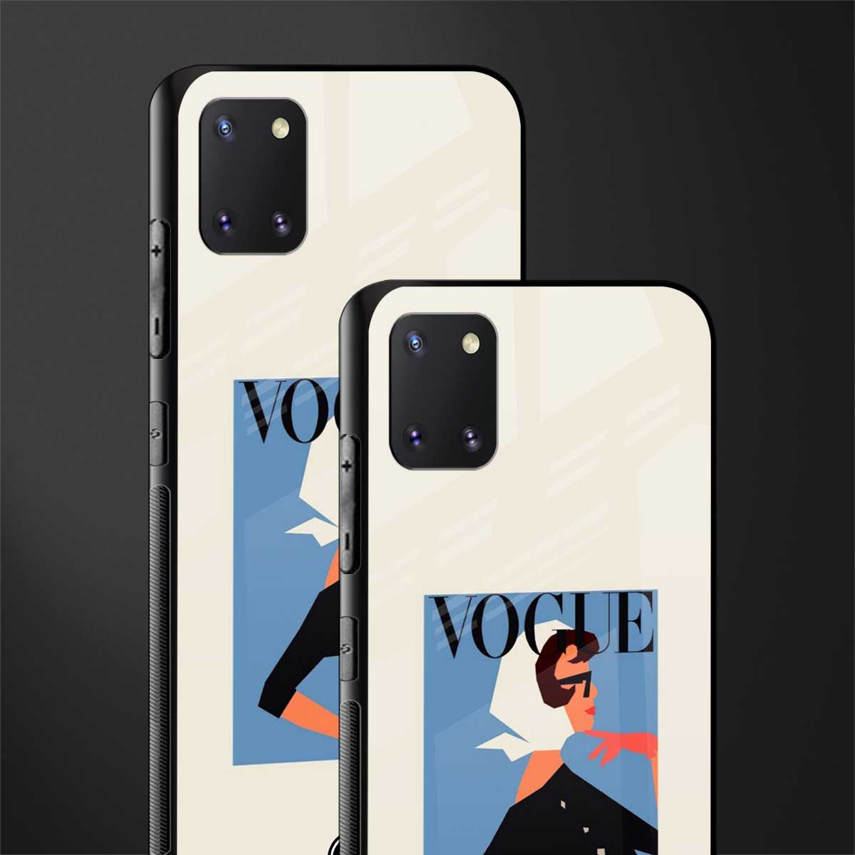 vogue lady glass case for samsung galaxy note 10 lite image-2