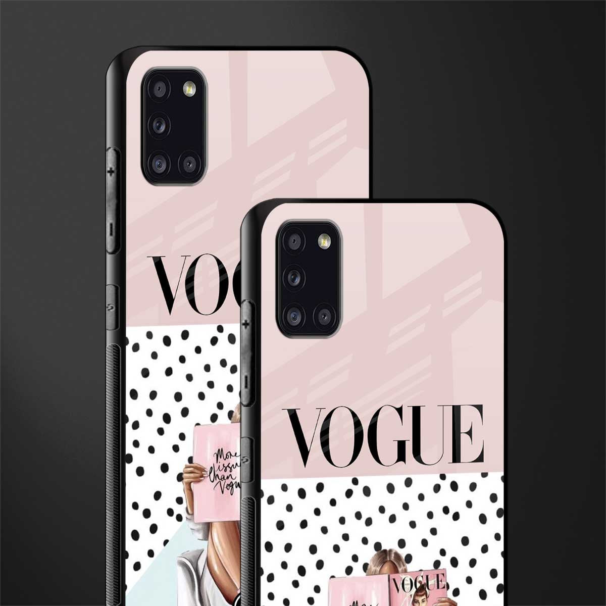 vogue queen glass case for samsung galaxy a31 image-2