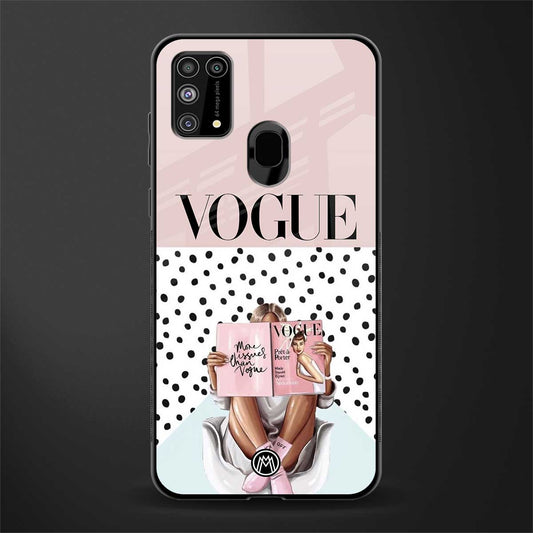 vogue queen glass case for samsung galaxy f41 image