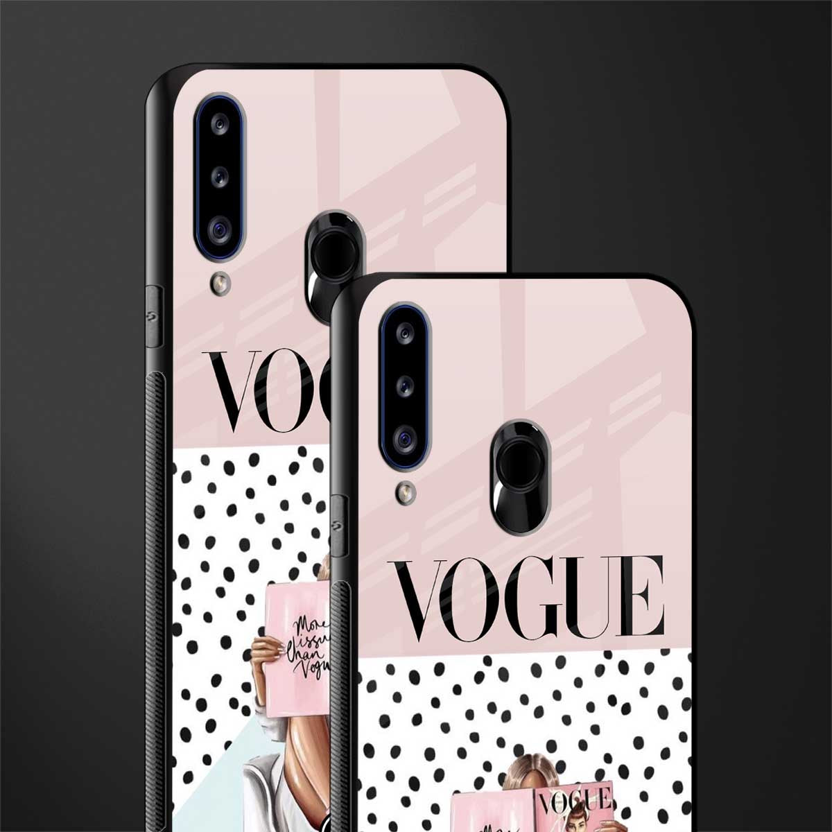 vogue queen glass case for samsung galaxy a20s image-2