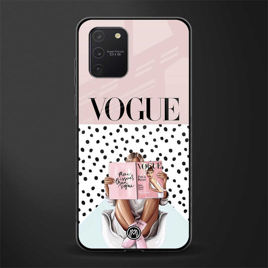 vogue queen glass case for samsung galaxy a91 image
