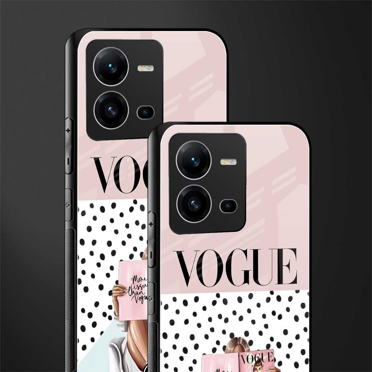 vogue queen back phone cover | glass case for vivo v25-5g