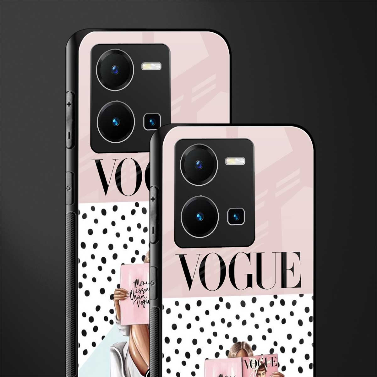 vogue queen back phone cover | glass case for vivo y35 4g