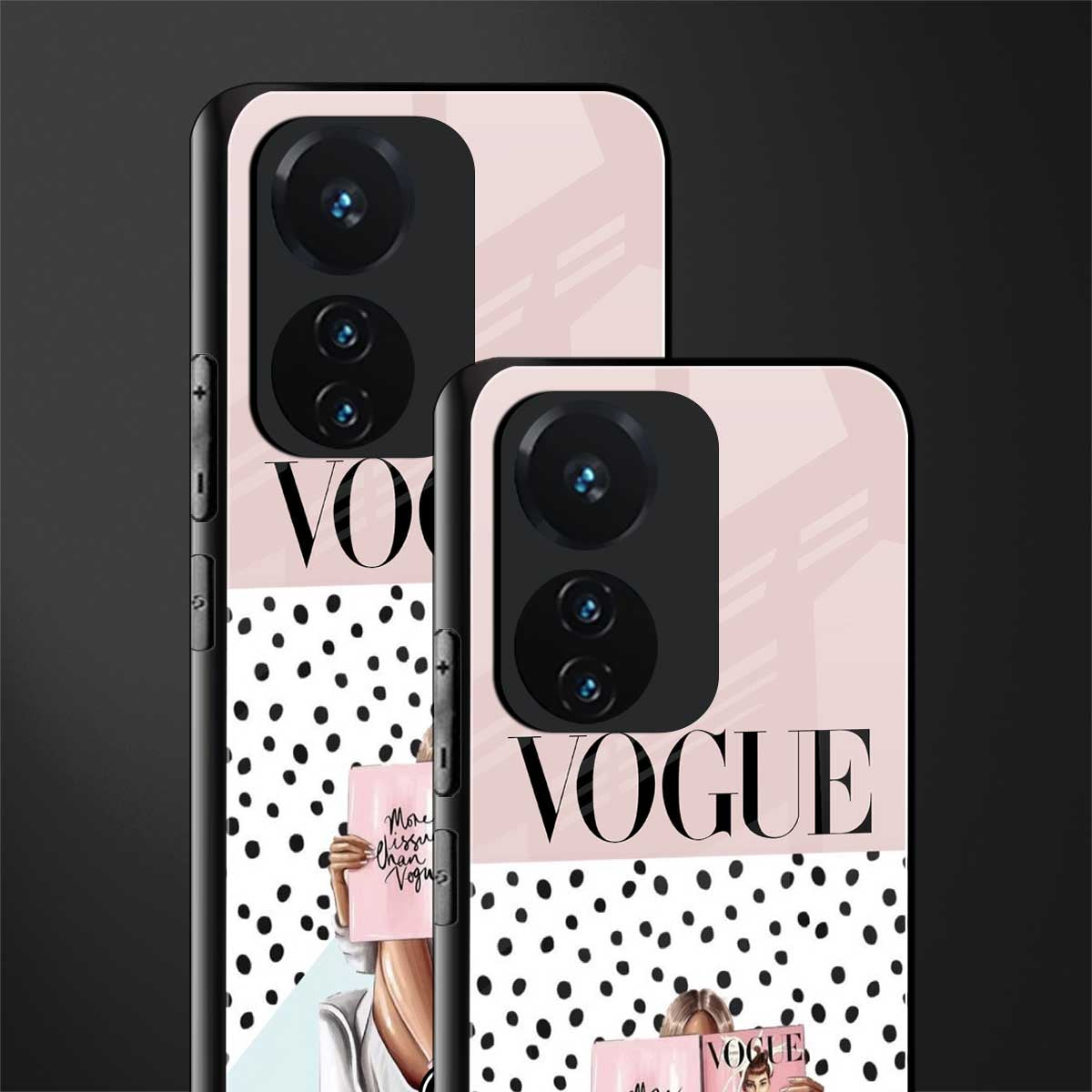 vogue queen back phone cover | glass case for vivo t1 44w 4g