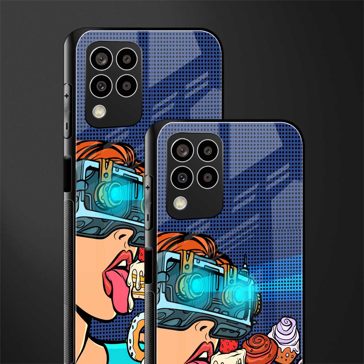 vr dessert back phone cover | glass case for samsung galaxy m33 5g