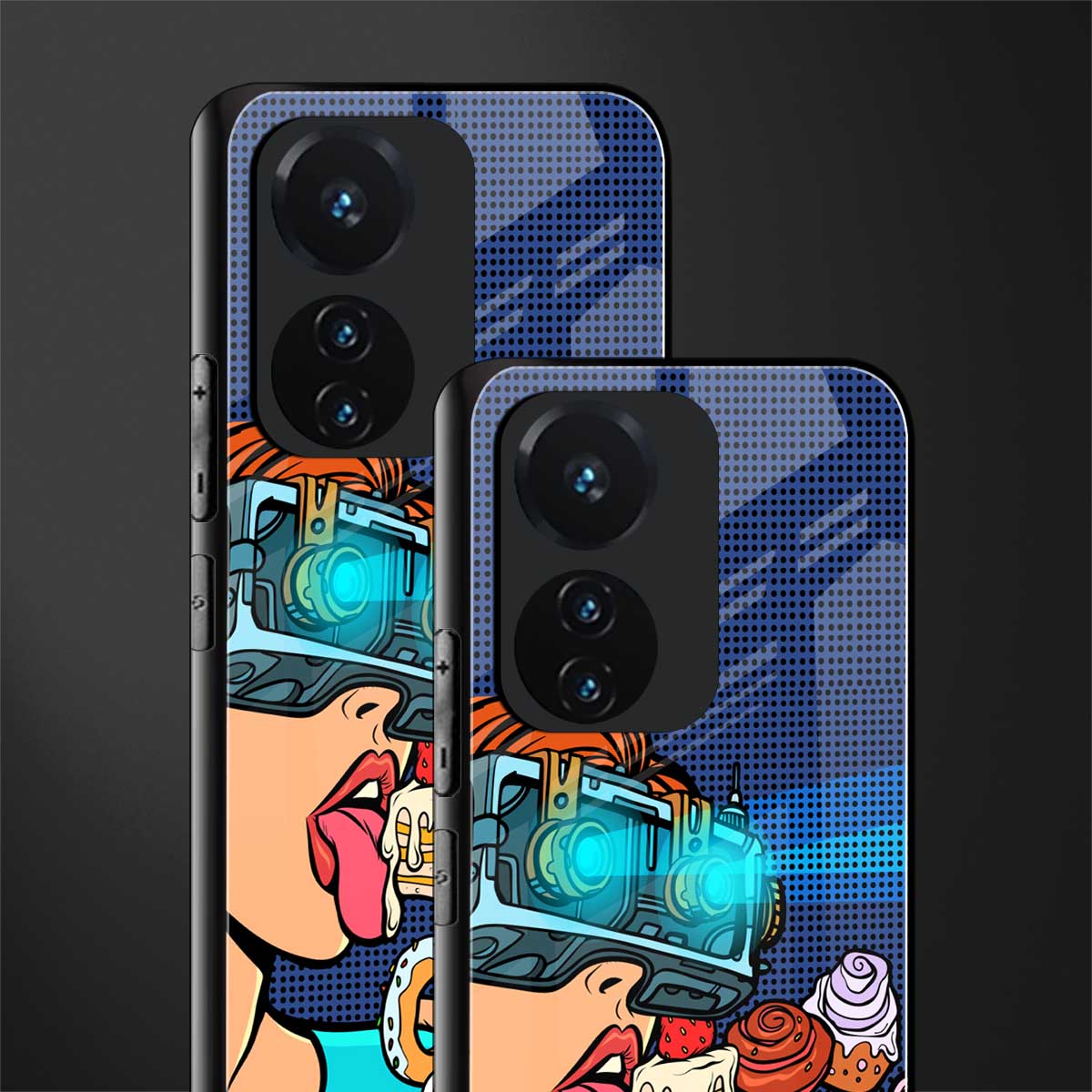 vr dessert back phone cover | glass case for vivo t1 44w 4g
