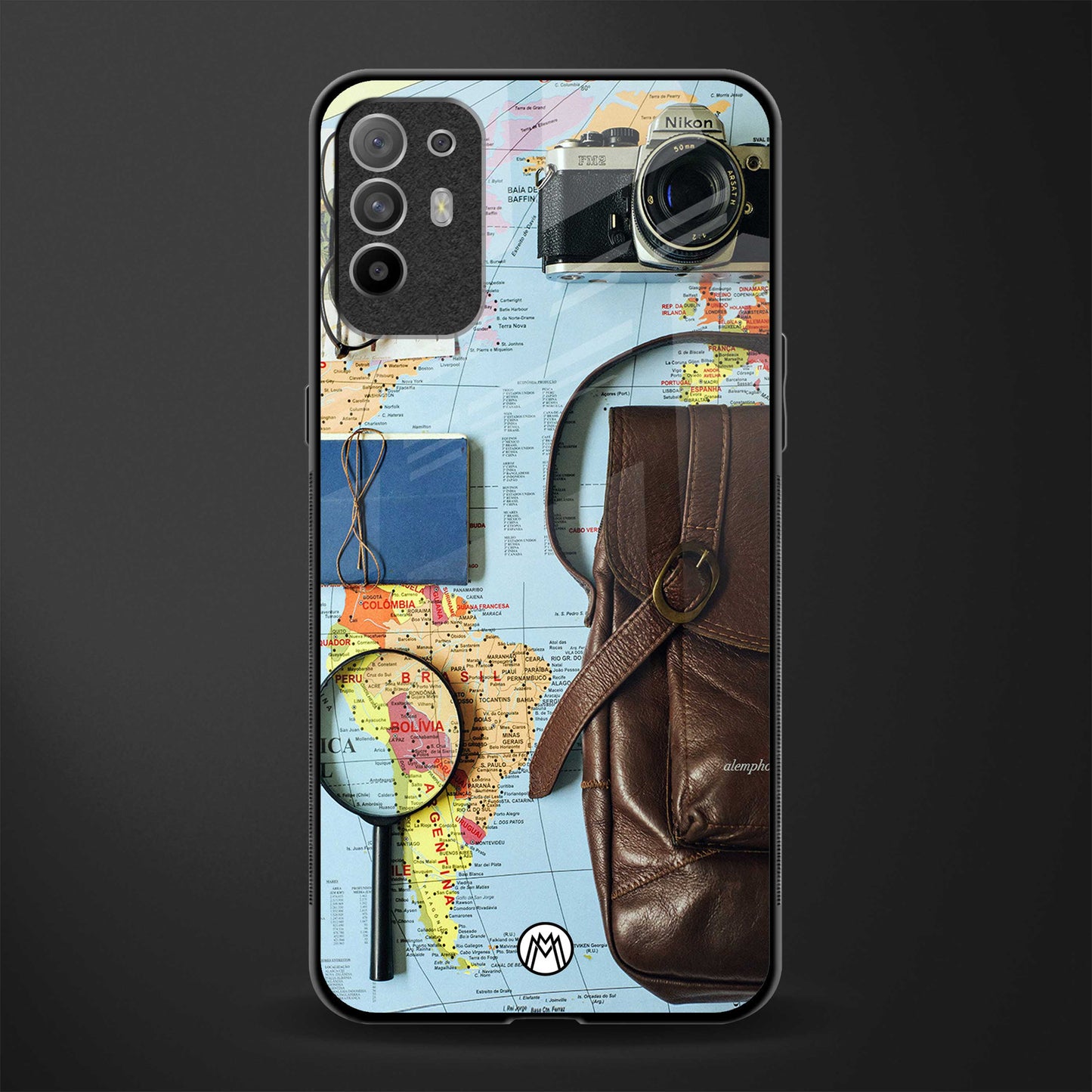 wanderlust glass case for oppo f19 pro plus image