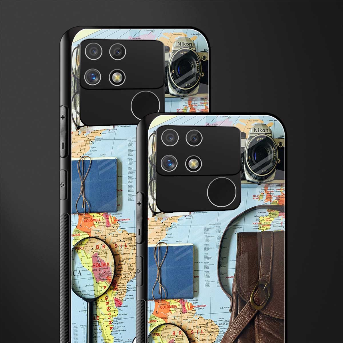 wanderlust back phone cover | glass case for realme narzo 50a