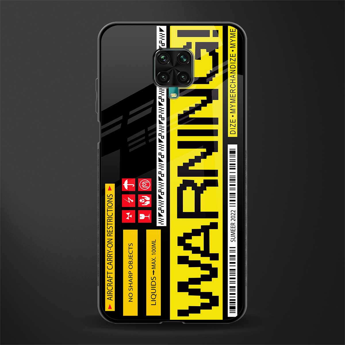 warning glass case for poco m2 pro image