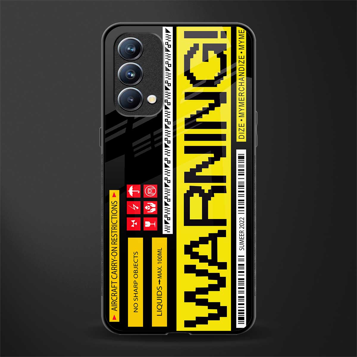 warning glass case for oppo f19 image