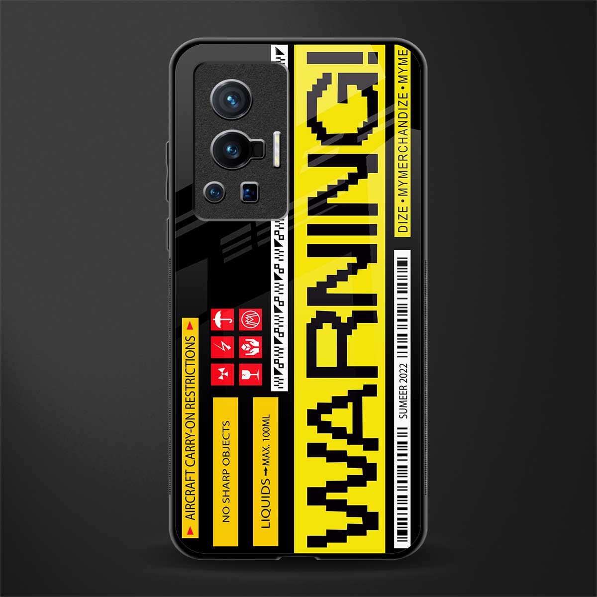 warning glass case for vivo x70 pro image