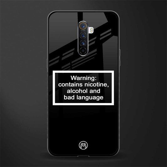warning sign black edition glass case for realme x2 pro image