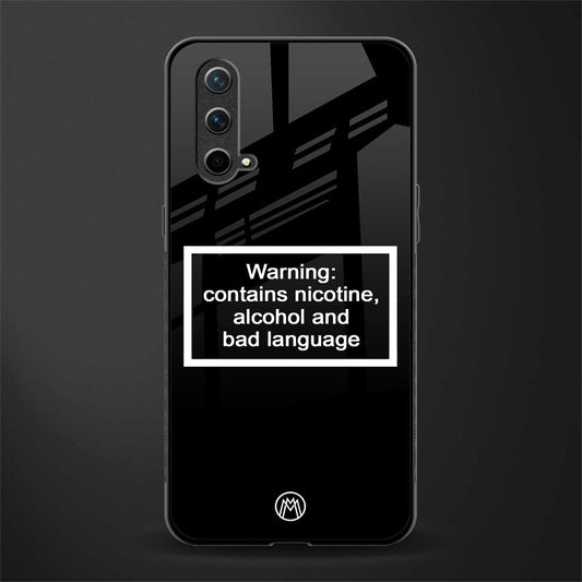 warning sign black edition glass case for oneplus nord ce 5g image