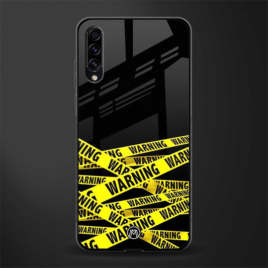 warning tape glass case for samsung galaxy a50s image