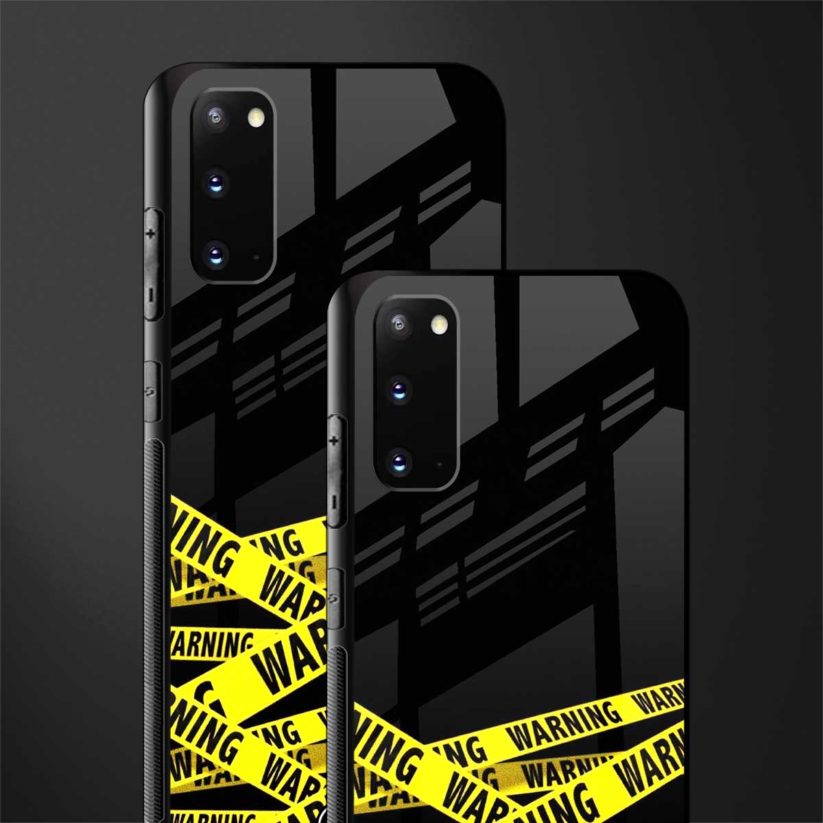 warning tape glass case for samsung galaxy s20 image-2