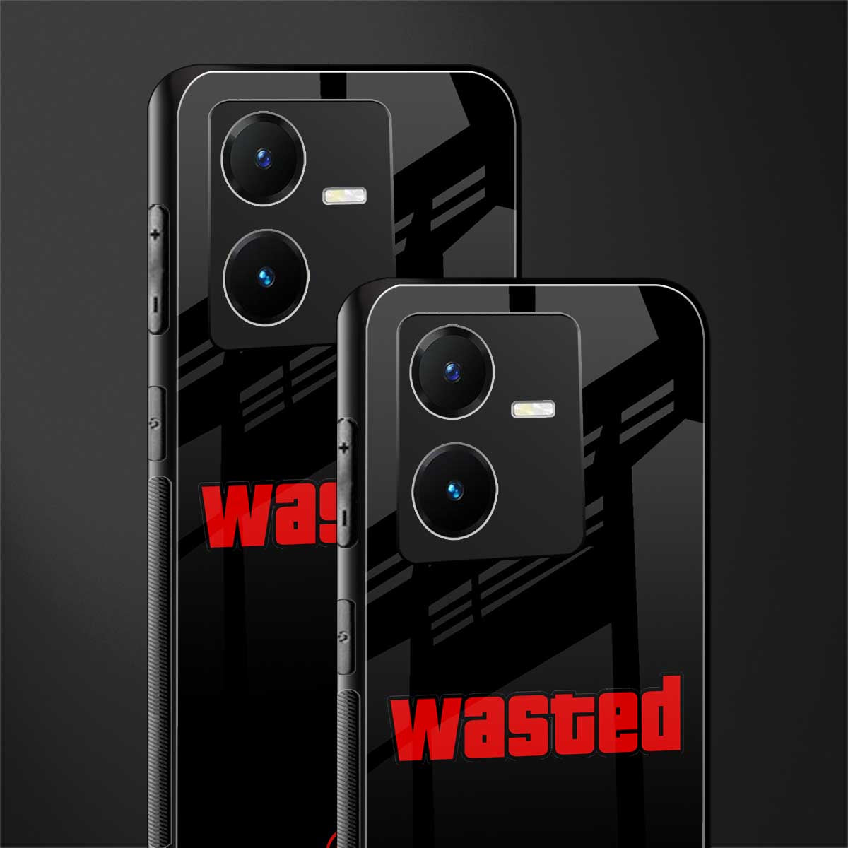 wasted back phone cover | glass case for vivo y22