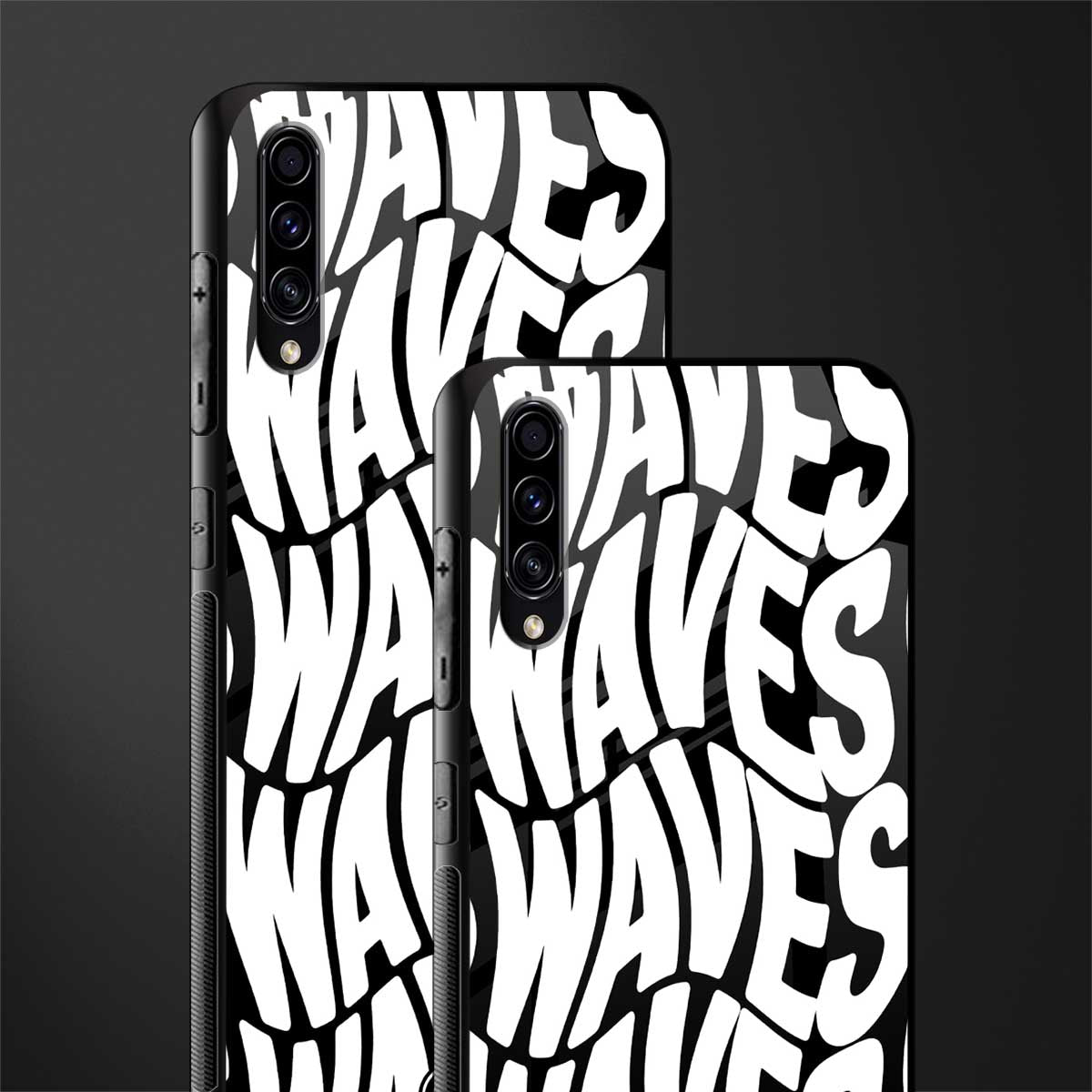 waves glass case for samsung galaxy a70 image-2