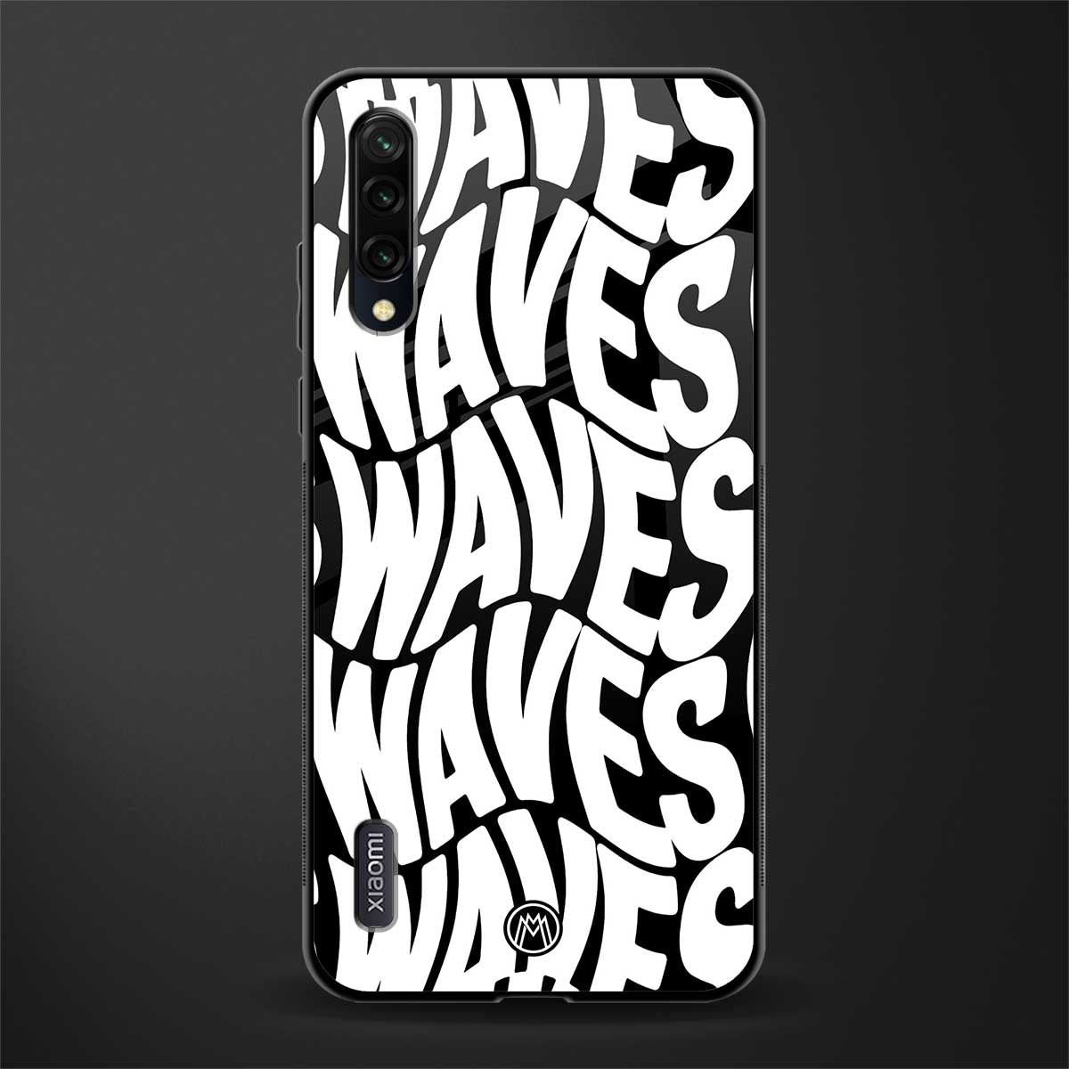 waves glass case for mi a3 redmi a3 image