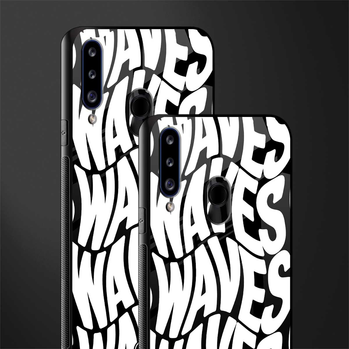 waves glass case for samsung galaxy a20s image-2