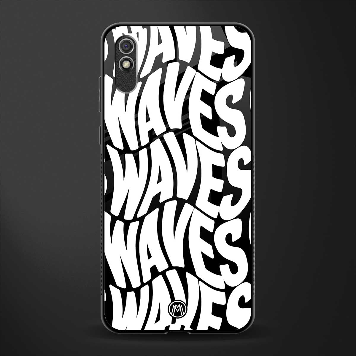 waves glass case for redmi 9i image