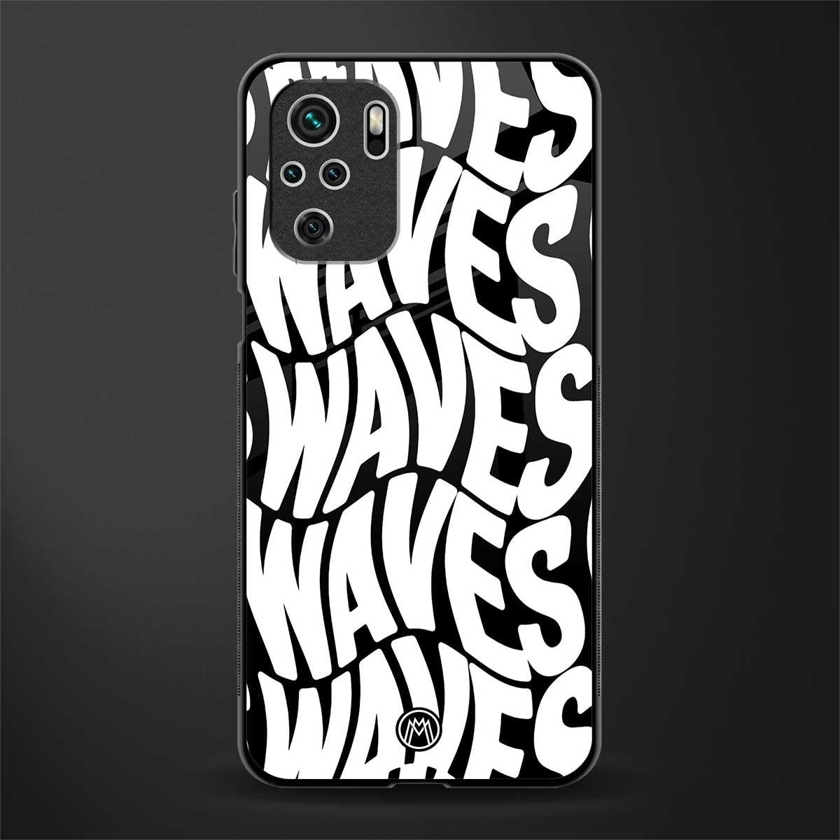 waves glass case for redmi note 10 image